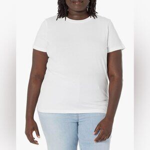 The Drop Courtney Short Sleeve Tiny Crewneck Jersey T-Shirt White